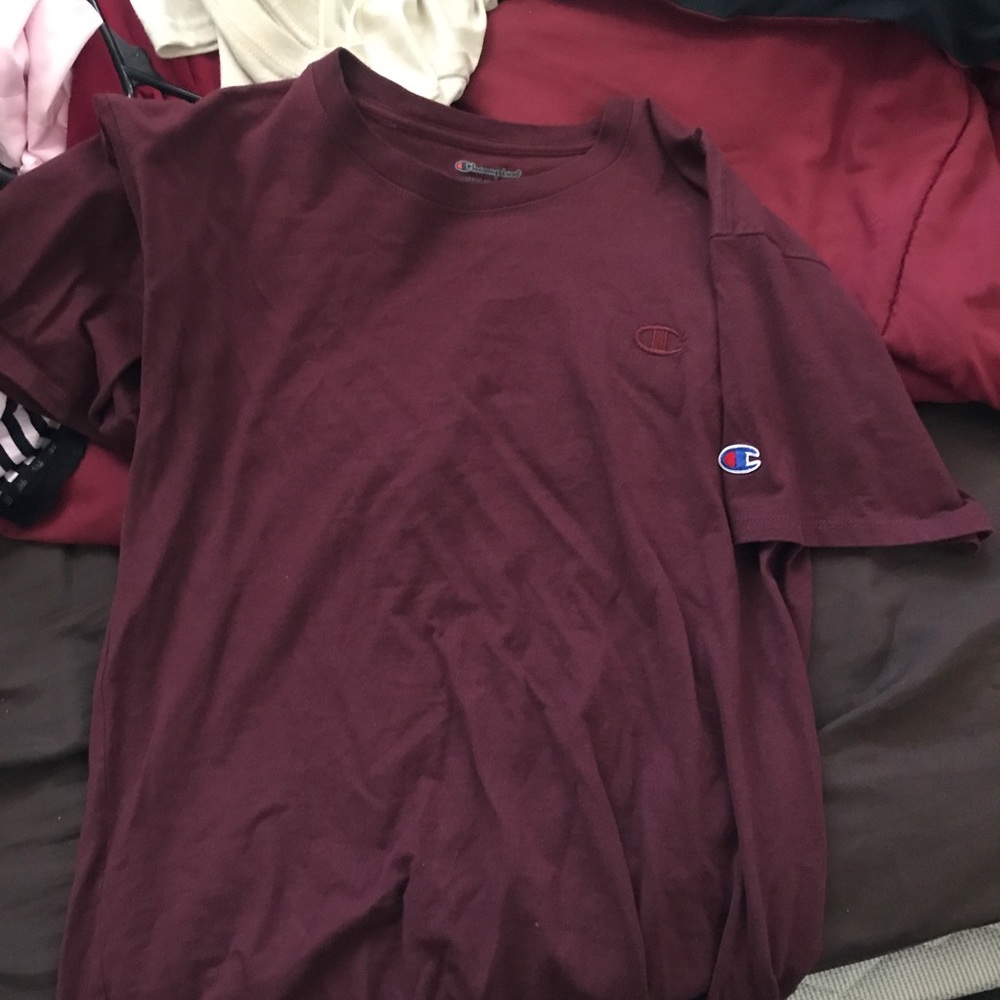 Burgundy Champion t shirt